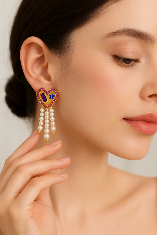 Pearly heart earcandy 💗